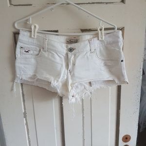 Hollister white Jean shorts